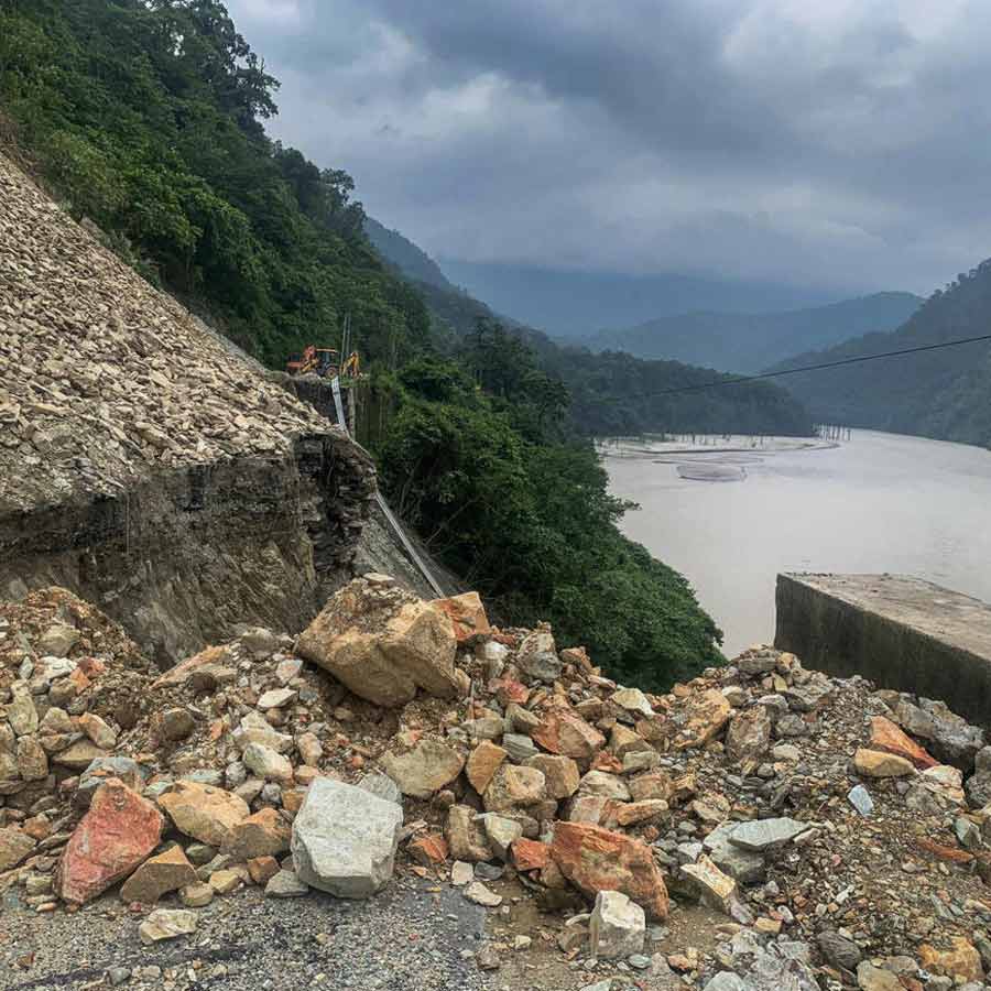 উত্তর সিকিমে ধস। ছবি: সংগৃহীত।