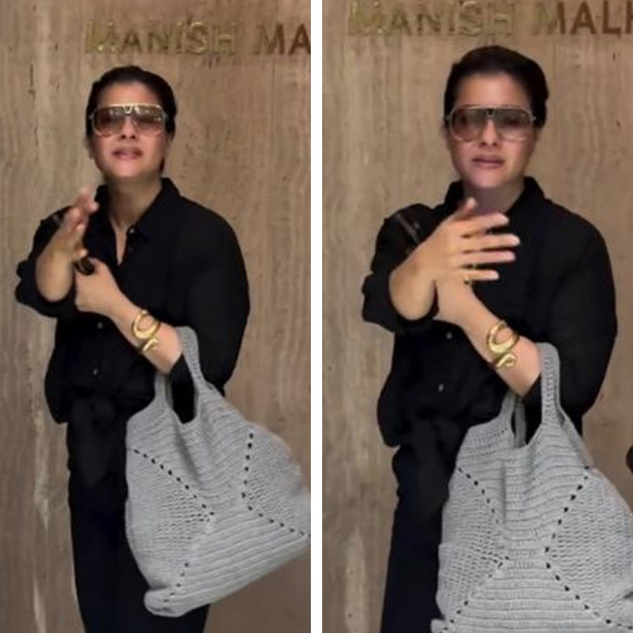 Kajol Asks paparazzi to stop when she spotted outside manish malhotra house dgtl