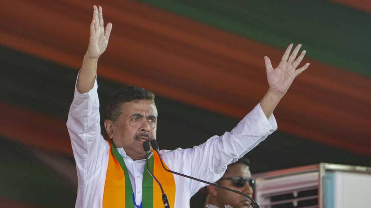 BJP candidate Suvendu Adhikari holds meeting in Nandigram, slams TMC