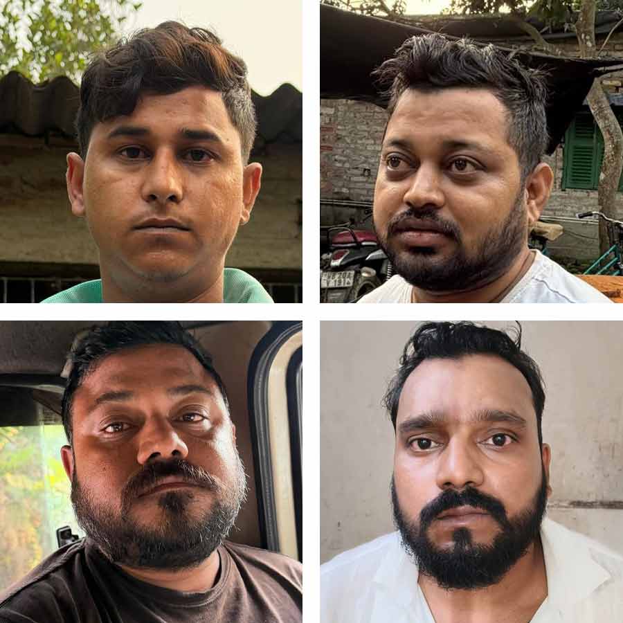 গুলি চালানোর ঘটনায় ধৃত চার জন। 