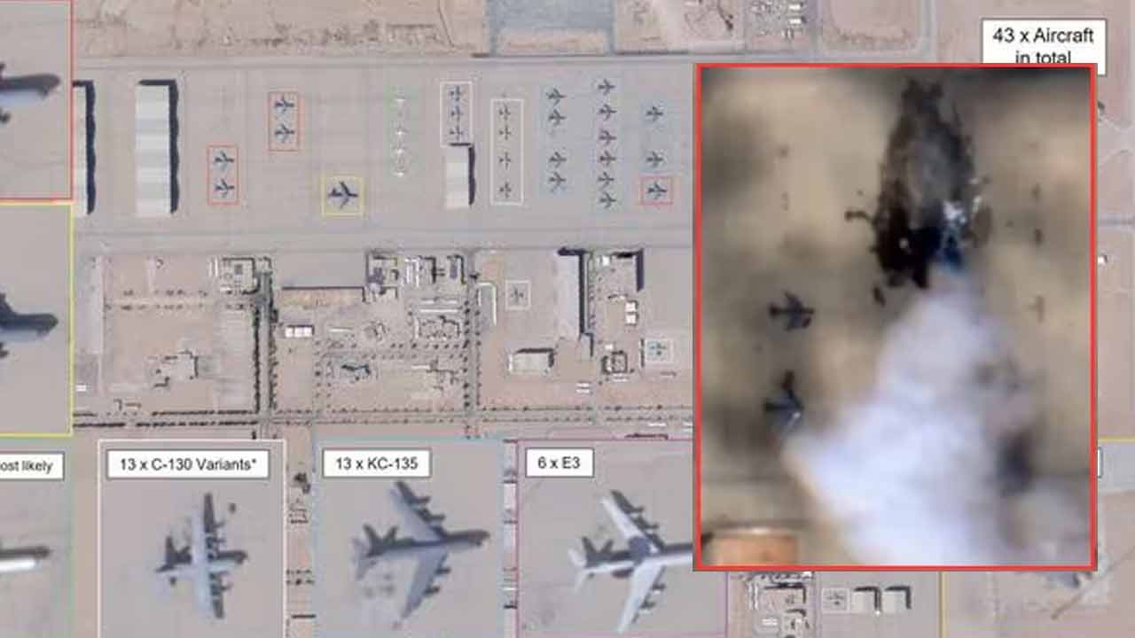 সৌদির বিমানঘাঁটিতে হামলা ইরানের। ছবি: সংগৃহীত।