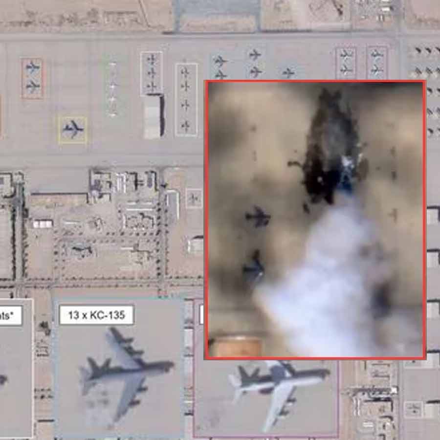 সৌদির বিমানঘাঁটিতে হামলা ইরানের। ছবি: সংগৃহীত।