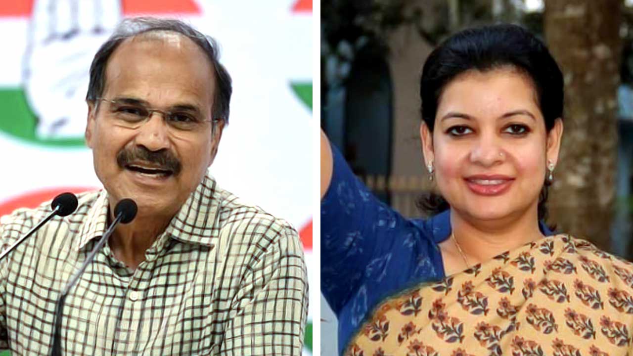 (বাঁ দিকে) অধীর চৌধুরী এবং মৌসম বেনজির নুর (ডান দিকে)।