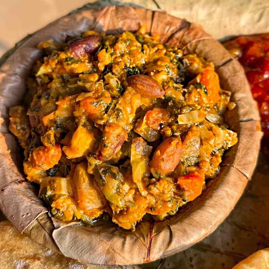 A mixed Vegetable recipe named ram bhaji that will go well with poori dgtl