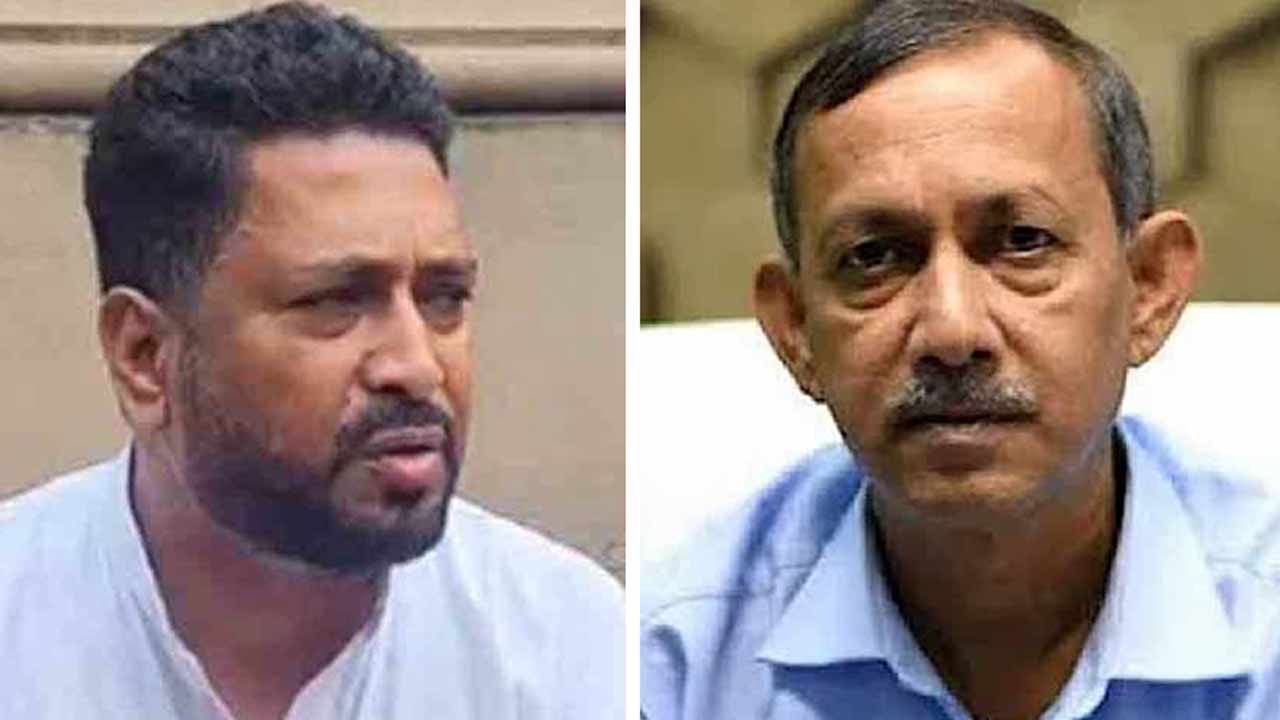 (বাঁ দিকে) গৌতম দেব। শঙ্কর ঘোষ (ডান দিকে)।