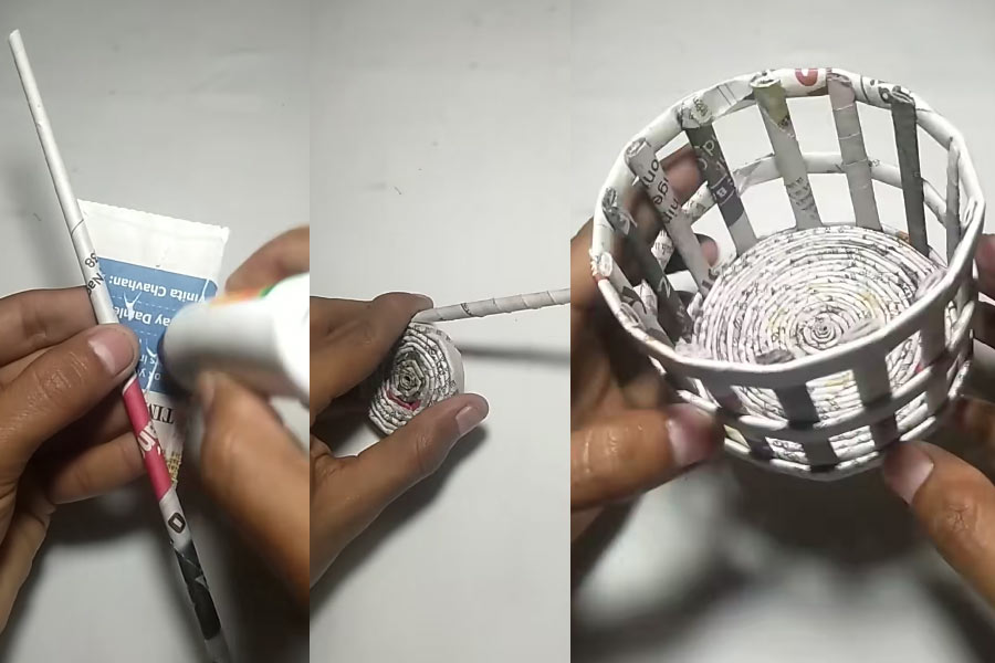 কাগজ পাকিয়ে কী ভাবে বানাবেন পেনদানি?