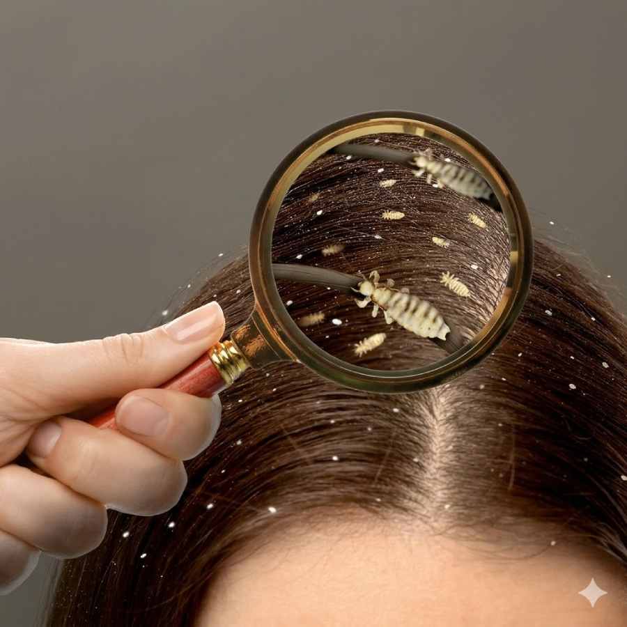 উকুন তাড়াতে যখন ফিটকিরি ভরসা।