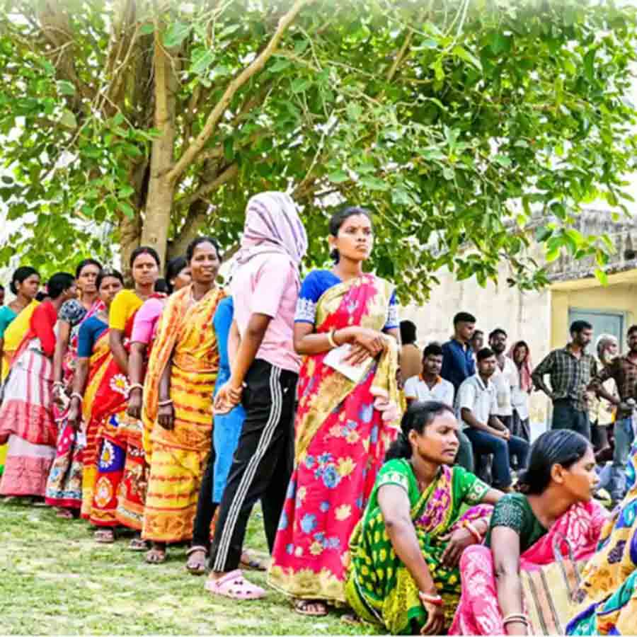 ভোটের লাইনে মহিলারা।