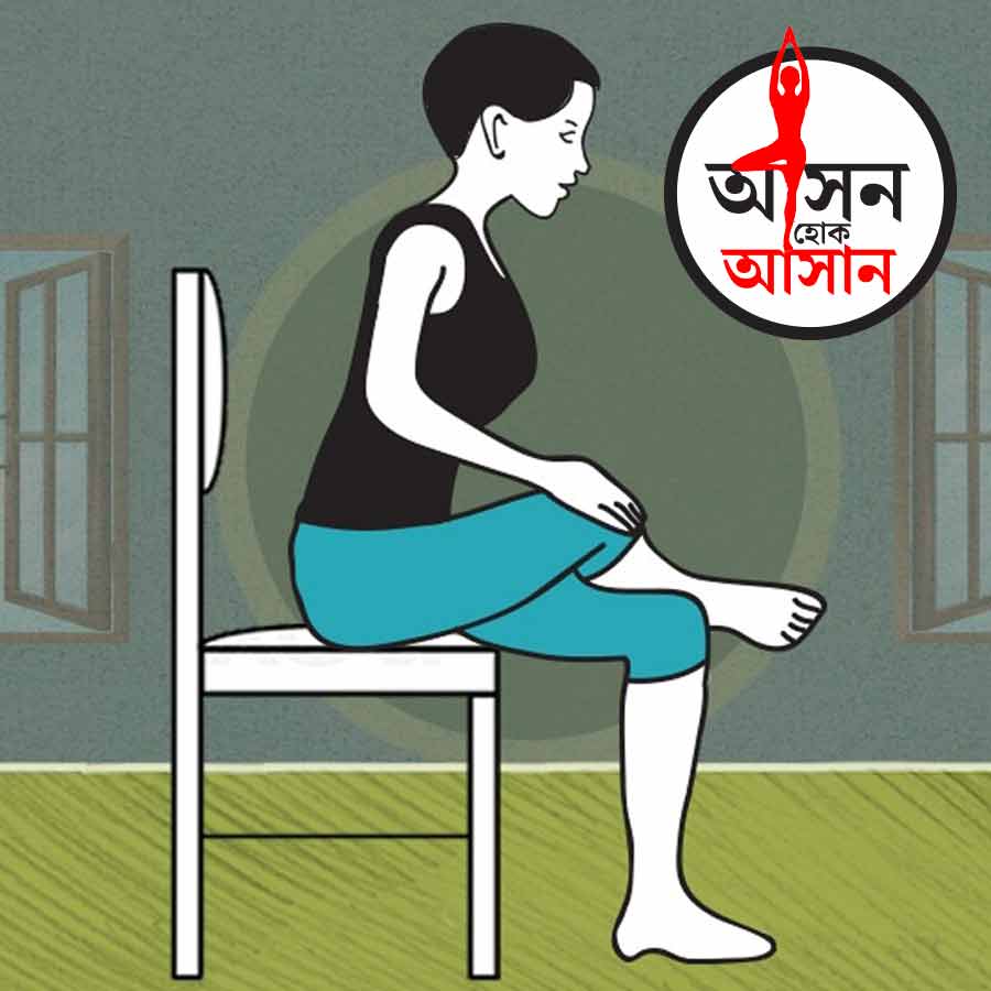 What are the health benefits of Chair Pigeon Pose Yoga or Chair Kapotasana