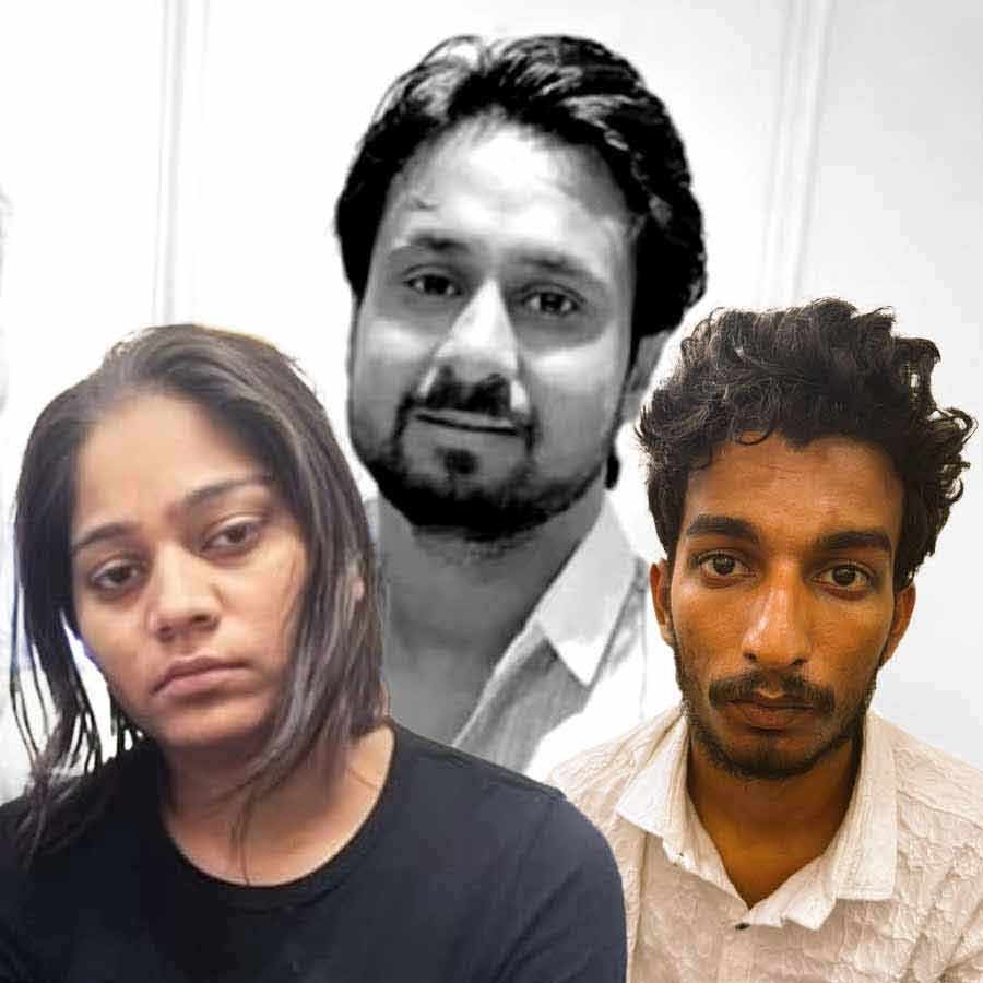 (বাঁ দিক থেকে) সোনম রঘুবংশী, রাজা রঘুবংশী এবং রাজ কুশওয়াহা।