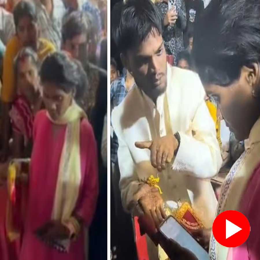 A video shows groom’s girlfriend disrupted a weddingin MP by arriving during the garland ceremony dgtl
