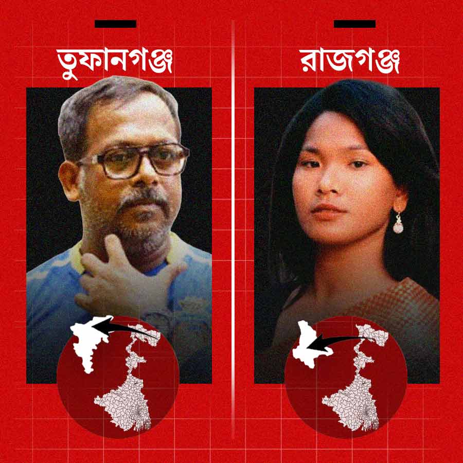 (বাঁ দিকে) বাংলার প্রাক্তন ক্রিকেটার শিবশঙ্কর পাল। (ডান দিকে) সোনাজয়ী দৌড়বিদ স্বপ্না বর্মণ। গ্রাফিক: আনন্দবাজার ডট কম।