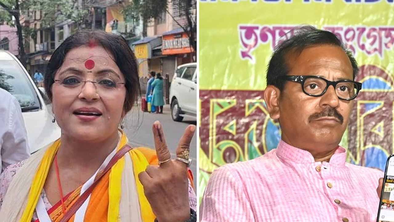 টালিগঞ্জ বিধানসভা কেন্দ্রে জয়ী বিজেপির পাপিয়া অধিকারী, পরাজিত অরূপ বিশ্বাস।