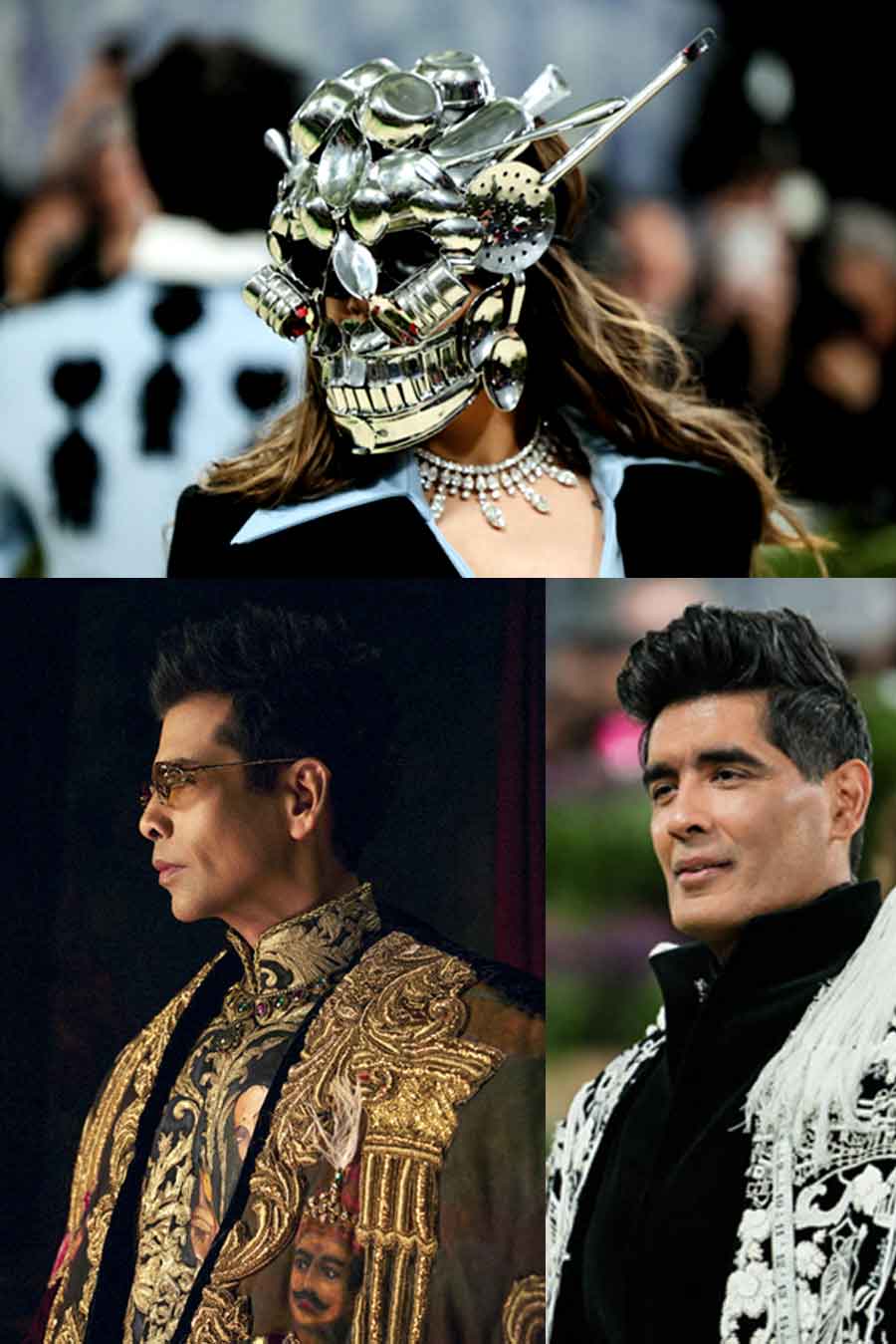 ভারতীয় তারকারা মেট গালার শুধু ‘ফ্যাশন ইজ় আর্ট’ থিমটিকেই গ্রহণ করেননি, বরং নিউ ইয়র্ক সিটির মেট্রোপলিটন মিউজ়িয়াম অফ আর্টে যেন সংস্কৃতি ও ঐতিহ্যের ছোঁয়াও নিয়ে এসেছেন। কর্ণ জোহর থেকে অনন্যা বিড়লা, ঈশা অম্বানী থেকে মণীশ মলহোত্র, ২০২৬-এ মেট গালায় কে কী চমক আনলেন, দেখে নিন এক ঝলকে।