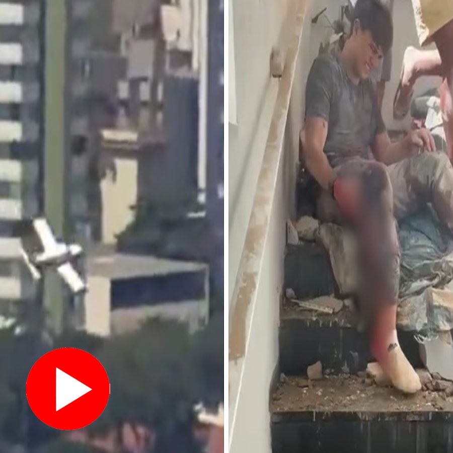 Video shows small plane crashed into residential building In Brazil, three dead