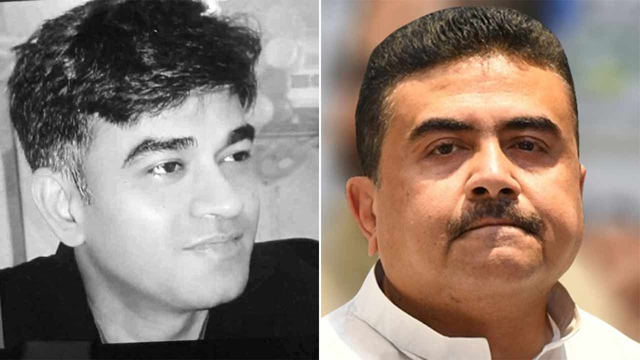 (বাঁ দিকে) চন্দ্রনাথ রথ এবং শুভেন্দু অধিকারী (ডান দিকে)।