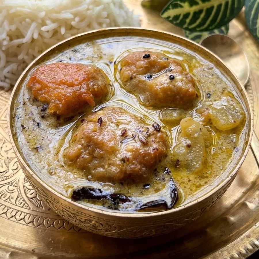 a special recipe of shukto with cucumber and dal bora named shoshar Shukto dgtl