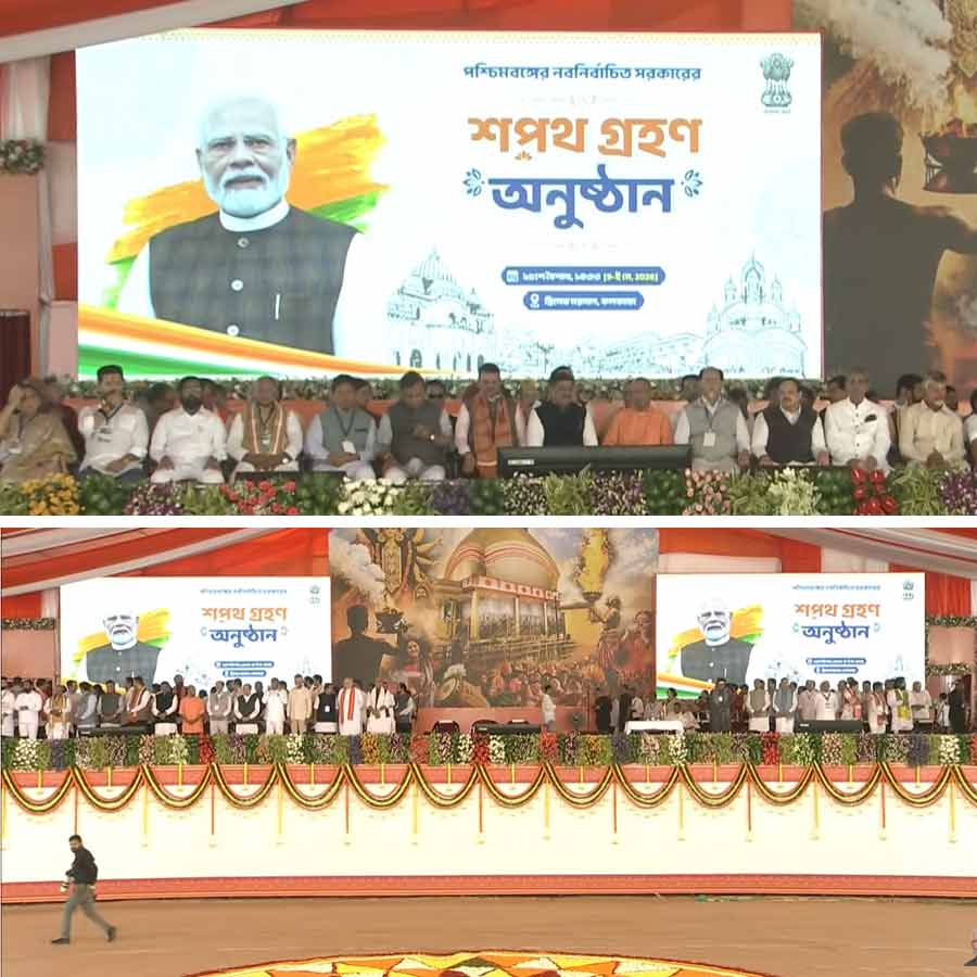 Several CMs and central ministers are present in oath taking ceremony of Suvendu Adhikari at Brigade Parade ground dgtl