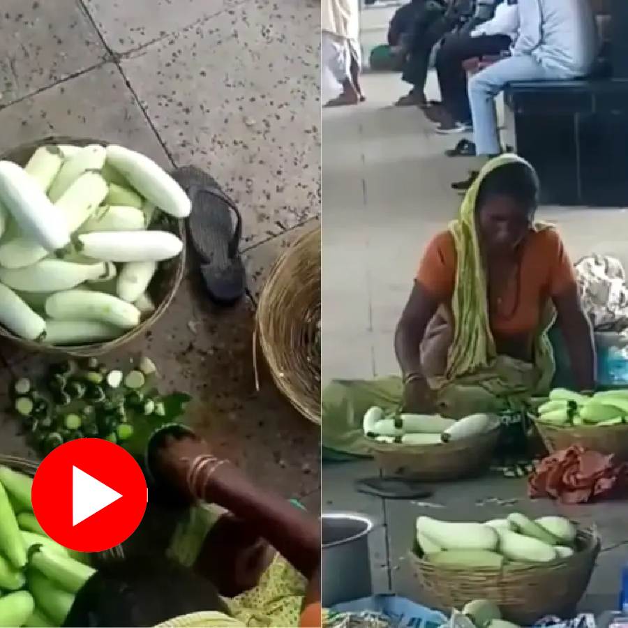 Video captures an elderly woman colouring cucumber green to attract buyers in katihar rail station goes viral dgtl