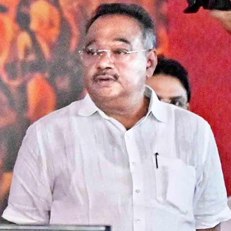ব্রিগেডে শমীক ভট্টাচার্য। শনিবার। 