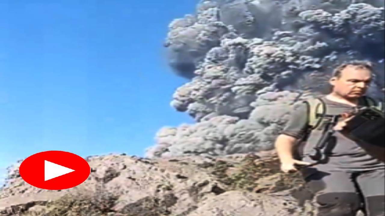 erupting volcano