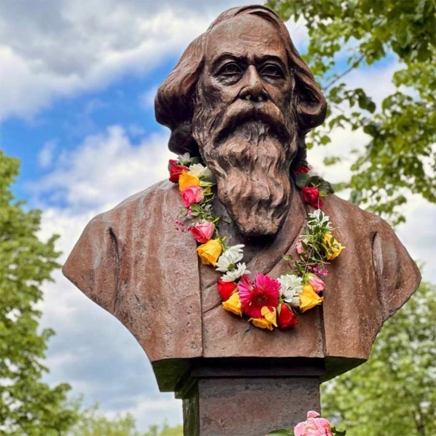 Rabindra Jayanti celebrations honoring the Bengali poet and Nobel laureate Rabindranath Tagore took place at Thakurova Street in the Dejvice neighborhood of Prague, Czech Republic