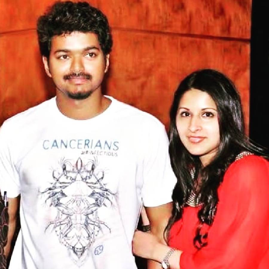 Thalapathy Vijay and Sangeeta Sornalingam