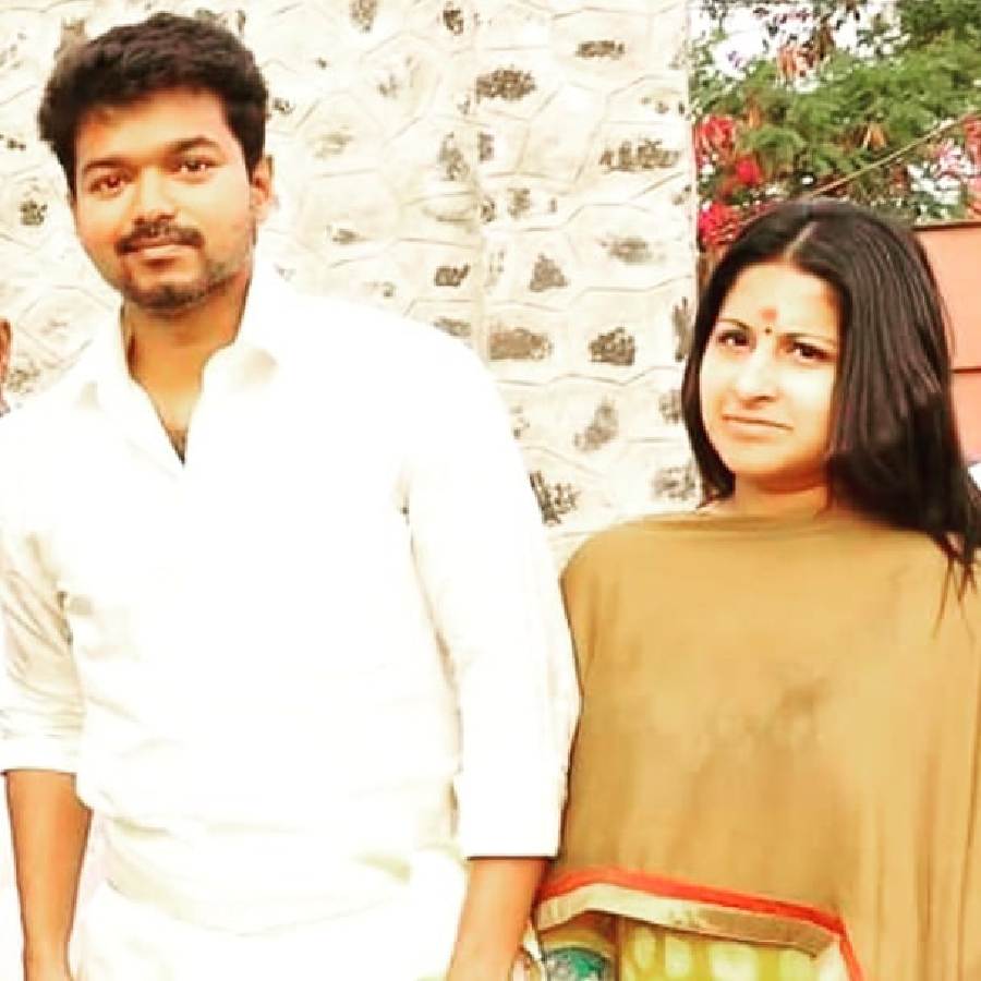 Thalapathy Vijay and Sangeeta Sornalingam
