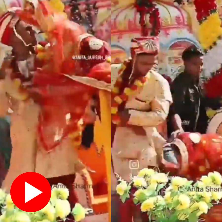 Video shows brawl between bride and groom just before garland exchange ceremony