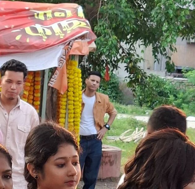 শুটিংয়ে সুদীপ সরকার।