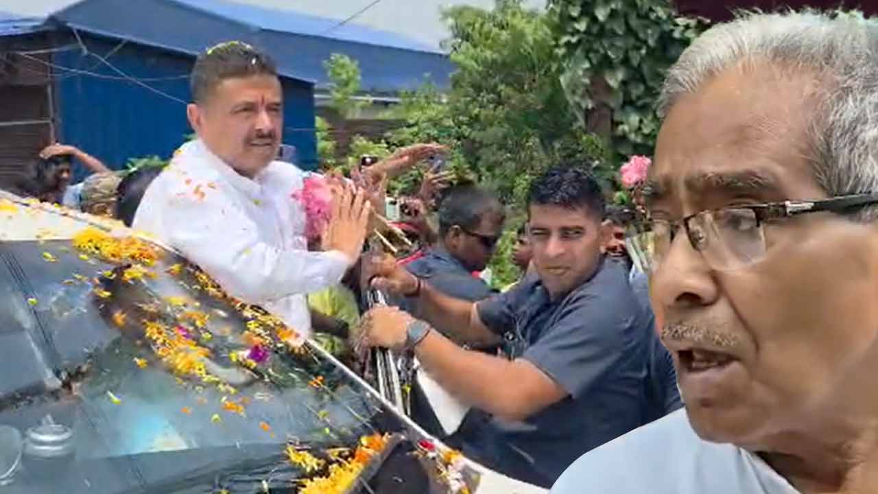 ডায়মন্ড হারবারে শুভেন্দু অধিকারীকে স্বাগত জানাতে গেলেন তৃণমূল বিধায়ক।