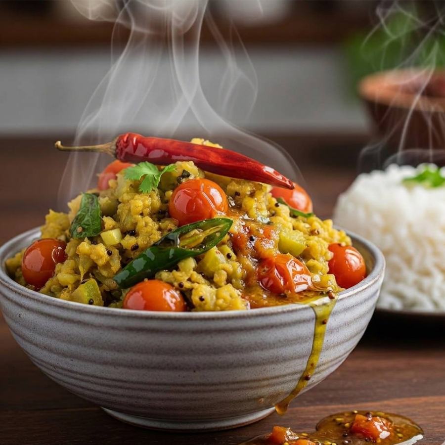 লাউপোড়ার ভর্তা।