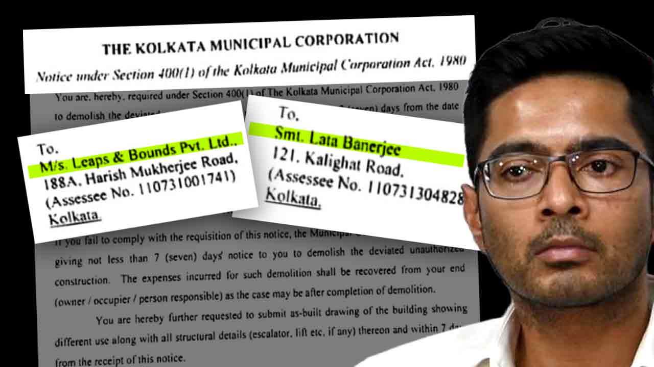 What is in the notice sent by KMC to Abhishek Banerjee\\\\\\\\\\\\\\\\\\\\\\\\\\\\\\\\\\\\\\\\\\\\\\\\\\\\\\\\\\\\\\\\\\\\\\\\\\\\\\\\\\\\\\\\\\\\\\\\\\\\\\\\\\\\\\\\\\\\\\\\\\\\\\\'s mother Lata Banerjee and Lips and Bounds