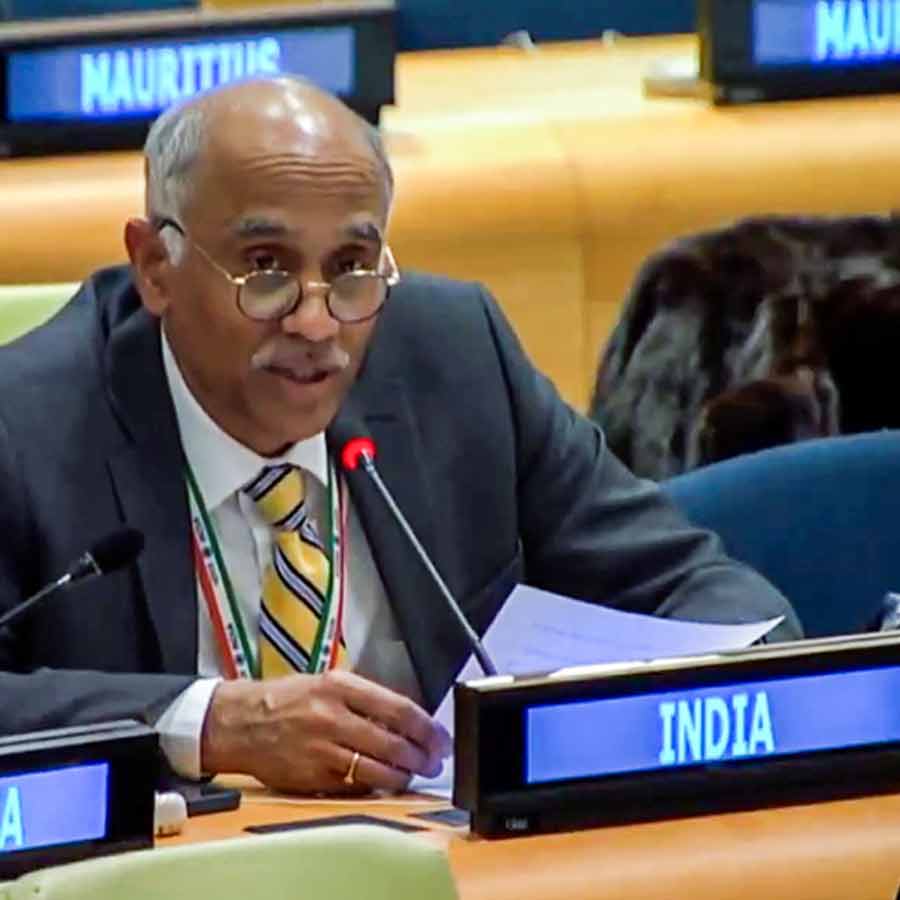 রাষ্ট্রপুঞ্জে ভারতের স্থায়ী প্রতিনিধি হরিশ পর্বতনেনি।
