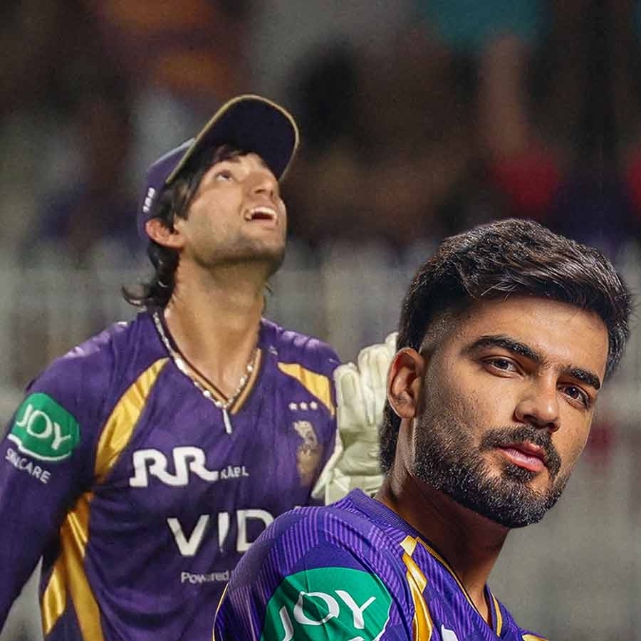 KKR cricketer Angkrish Raghuvanshi and Tejasvi Dahiya