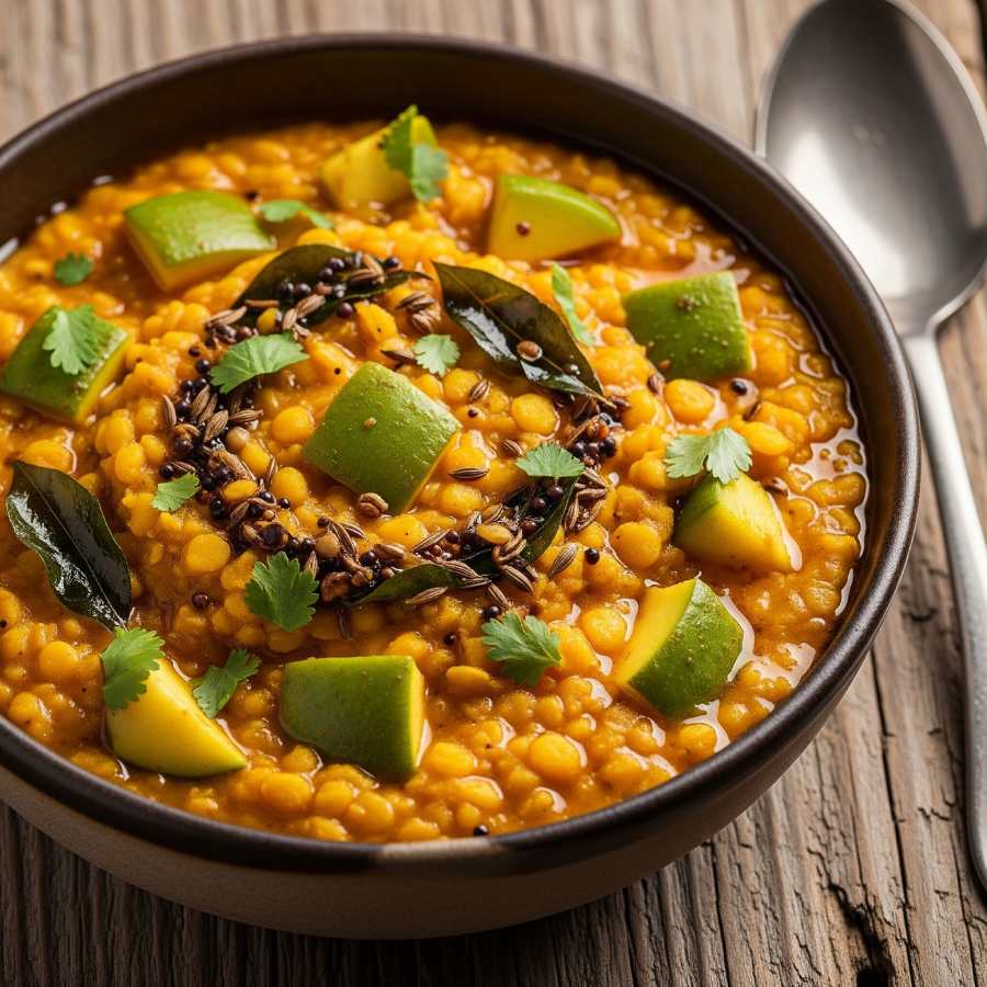 কাঁচা আমের ডাল ফ্রাই।