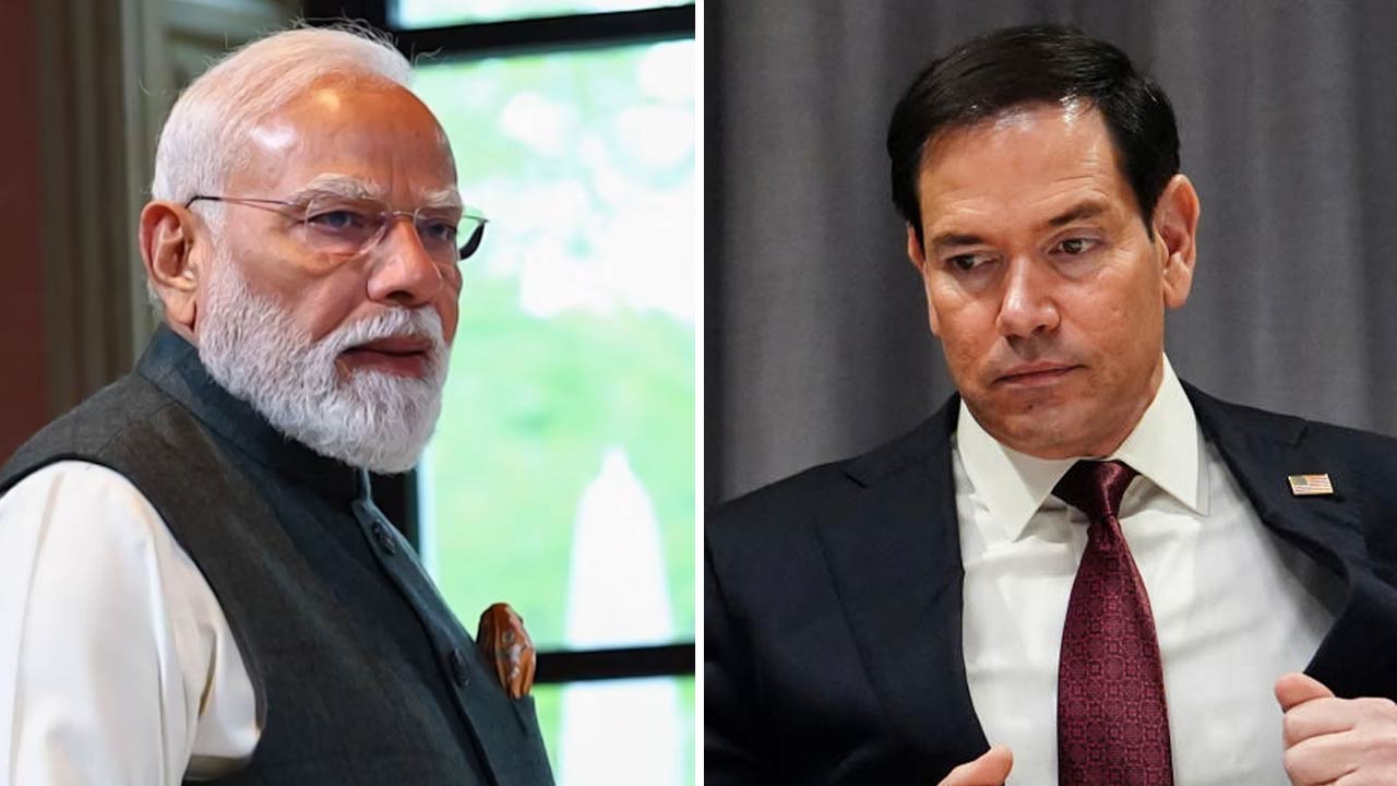 US secretary of state Marco Rubio holds talks with Prime Miniter Narendra Modi at Sewa Tirth