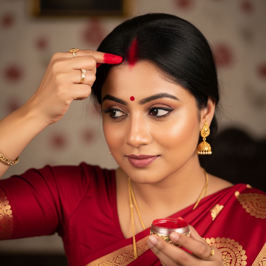 Meaning of applying sindoor with different fingers as per astrology dgtl