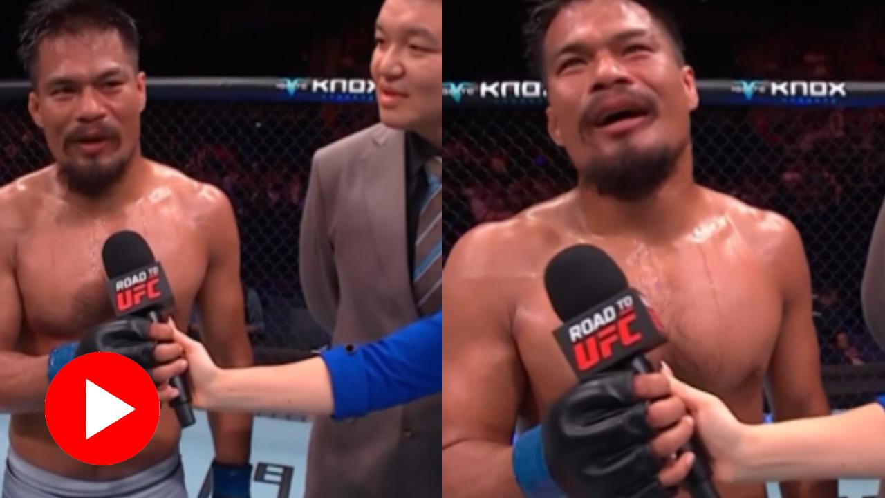 Video shows Indian MMA fighter Chungreng Koren started crying after Victory at Road To UFC in China, shouts ‘Bharat Mata Ki Jay’