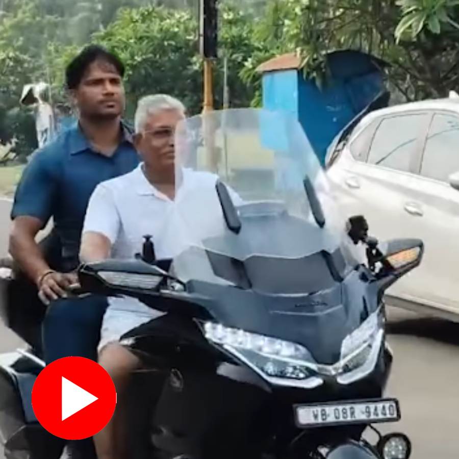 Video shows minister of West Bengal Dilip Ghosh riding a luxury bike in Newtown area