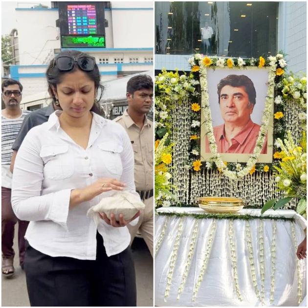 অনীক দত্তের ‘চিতাভস্ম’ হাতে ঐশী দত্ত, পাশে রুদ্রনীল ঘোষ।