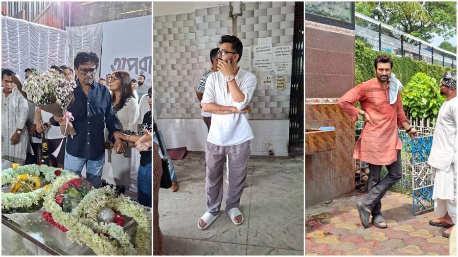 এনটি১ স্টুডিয়োয় ফুলের তোড়া হাতে উপস্থিত পরিচালক গৌতম ঘোষ। মুখেচোখে শোকে ছায়া। শোকস্তব্ধ সৌরভ দাস এ দিন অনীকের শ্মশানবন্ধু। একই ভাবে শ্মশানে দাঁড়িয়েছিলেন বড়পর্দার ‘অপরাজিত রায়’ জীতু কমল। নীরবে তিনি 