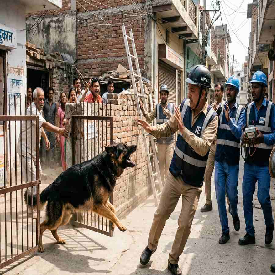 Dog unleashed on electricity dept team during power theft raid in Lucknow dgtl