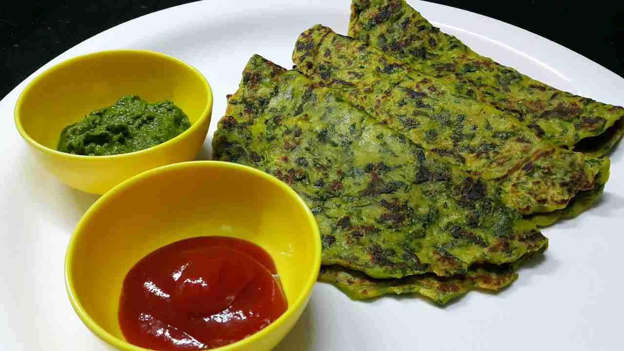 মেথি শাক ও ছাতুর চিলা