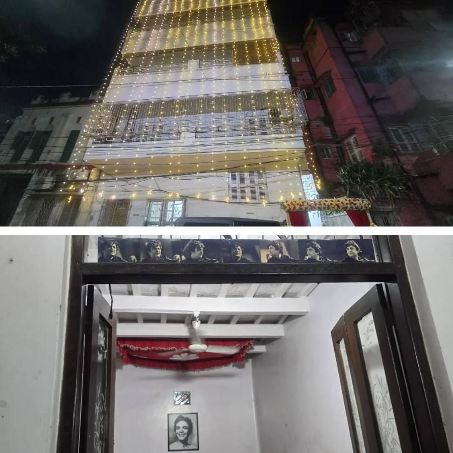 ভবানীপুরে উত্তম কুমারের বাড়ি সেজে উঠেছে।