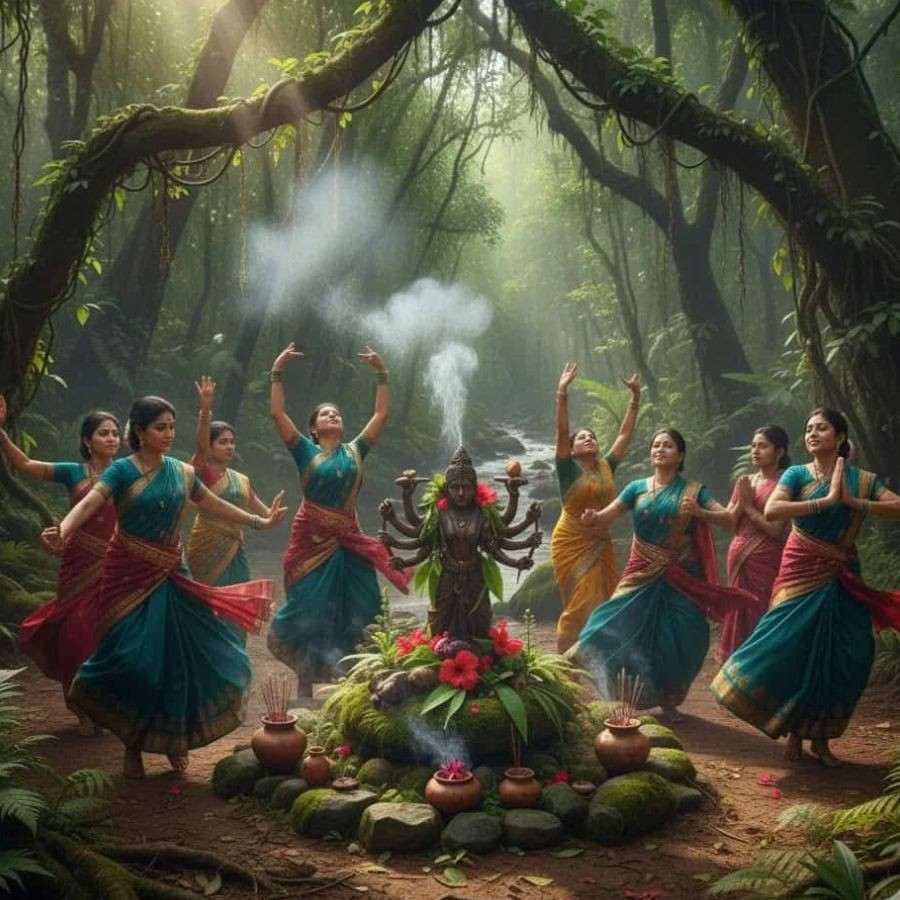 সুসজ্জিত করে পুজারির সামনে সেই কুমারীকে নিয়ে যাওয়া হত। পুরোহিত কুমারীকে পুজো দিলে, সবাই মিলে শুরু করতেন নরবলির উত্তাল নাচ।