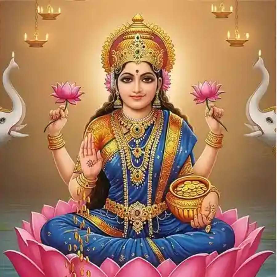 পদ্মের উপর অধিষ্ঠাত্রী দেবী লক্ষ্মী যে ছবিতে আশীর্বাদের ভঙ্গিতে বসে রয়েছেন। সেই ছবিই একমাত্র ঘরে আনা শুভ বলে মনে করে বাস্তুশাস্ত্র। (এই প্রতিবেদনটি ‘আনন্দ উৎসব’ ফিচারের একটি অংশ।)
