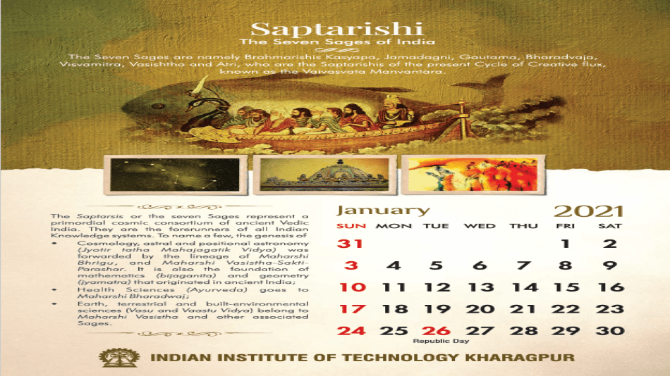 IIT Kharagpur's calendar on Indian Knowledge System is on sale online