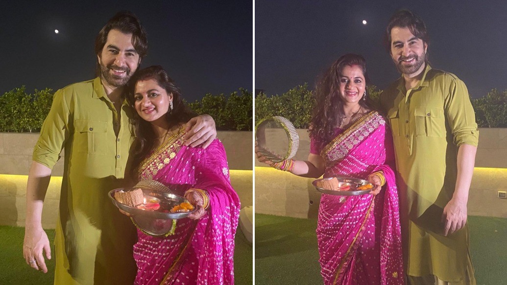 টলিপাড়ার জনপ্রিয় নায়ক জিৎ স্ত্রীর সঙ্গে কাটানো করবা চৌথের মুহূর্ত ভাগ করে নেন ইনস্টাগ্রাম ফলোয়ারদের সঙ্গে। পেস্তা রঙা কুর্তা আর উজ্জ্বল গোলাপি শাড়ির যুগলবন্দি নিমেষে জমজমাট!