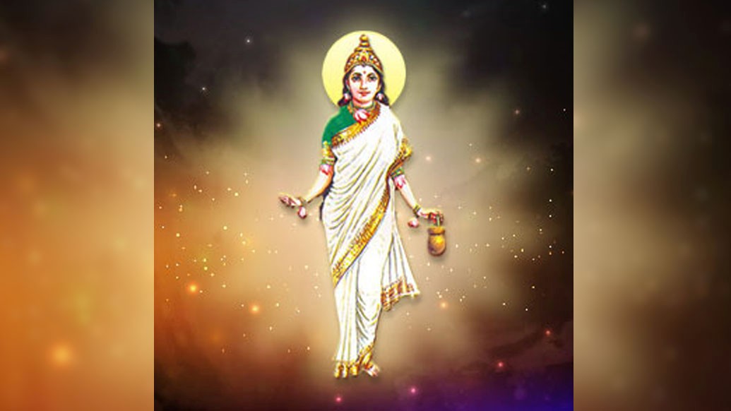 ‘ব্রহ্মচারিণী’ অর্থাৎ দেবী এখানে ব্রহ্মচর্যধারিণী।